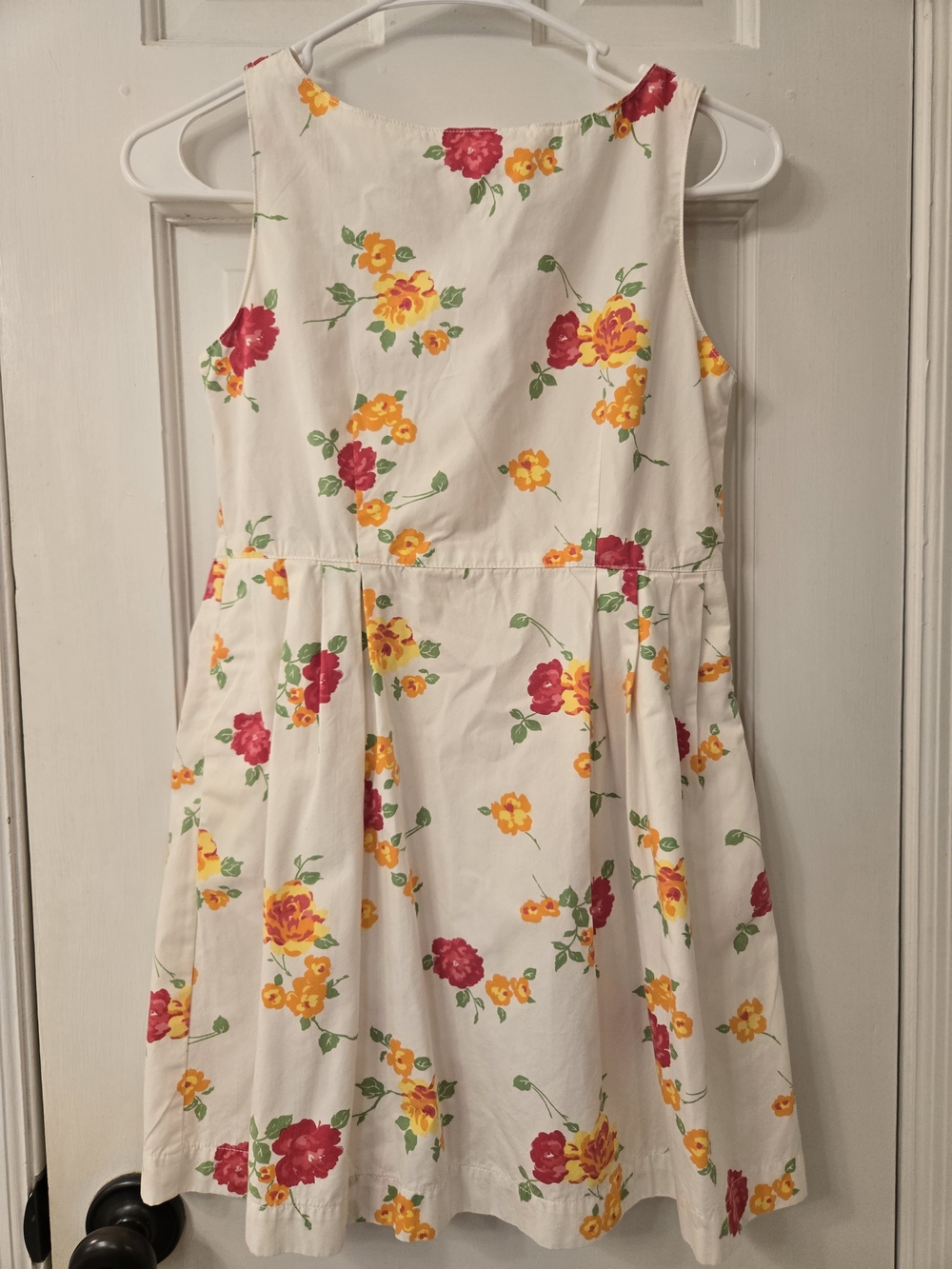 GAP White Floral Dress with Pink & Yellow Blooms